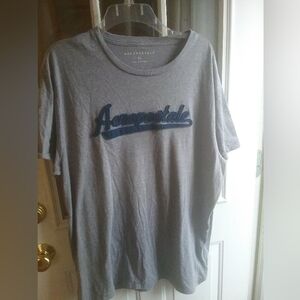 Aeropostale Blue Logo Gray Tee XL